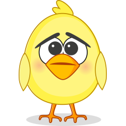 Autocollant Mignon Poussin