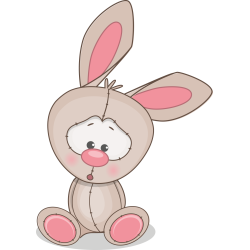 Autocollant Mignon Lapin