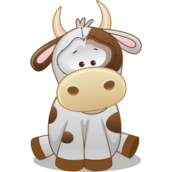 Autocollant Mignon Vache