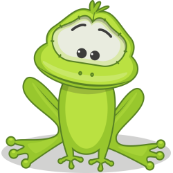 Autocollant Mignon Grenouille