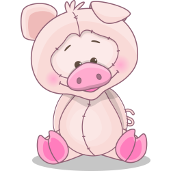 Autocollant Mignon Cochon