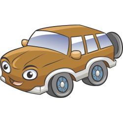 Autocollant Voiture Enfant Marron