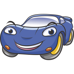 Autocollant Voiture Enfant Bleu