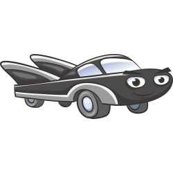 Autocollant Voiture Enfant Course Noire