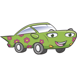 Autocollant Voiture Enfant Fleurs