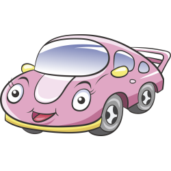 Autocollant Voiture Enfant Rose
