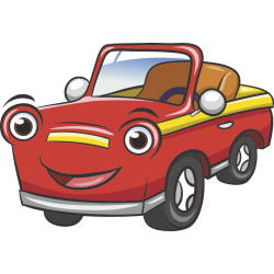 Autocollant Voiture Enfant Rouge Taxi