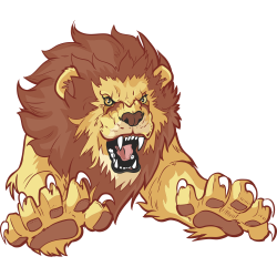 Autocollant Mascotte Lion