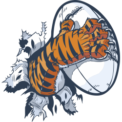 Autocollant Mascotte Patte Tigre