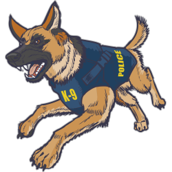 Autocollant Mascotte Chien Berger Allemand