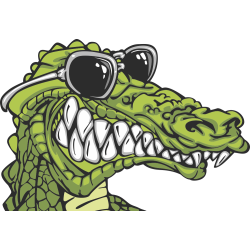 Autocollant Crocodile