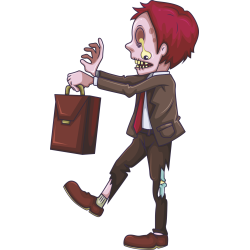 Autocollant Zombie Homme D'affaire
