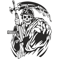 Autocollant Faucheuse Ak47