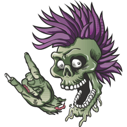 Autocollant Zombie Punk