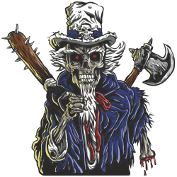 Autocollant Zombie Massue