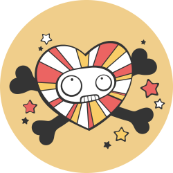 Autocollant Bd 5 Cur Tête De Mort