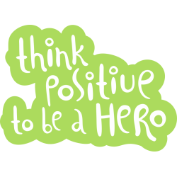 Autocollant Bd 20 Think Positive