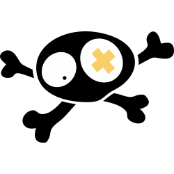 Autocollant Bd 22 Tête De Mort