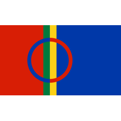 Autocollant Drapeau Laponie Sami