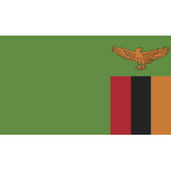 Autocollant Drapeau Zambie