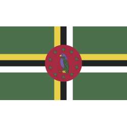 Autocollant Drapeau Dominique