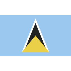 Autocollant Drapeau Sainte Lucie