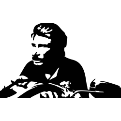 Sticker Johnny Hallyday Moto