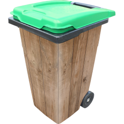 Sticker Poubelle Bois