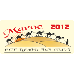 Autocollant Off Road 4x4 Maroc 2012