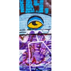 Sticker Porte Graffity Oeil Jaune