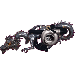 Flaming 3d autocollant Dragon Turbo