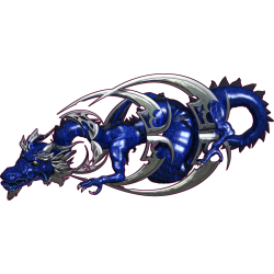 Flaming 3d autocollant Dragon