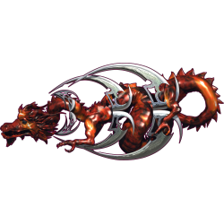 Flaming 3d autocollant Dragon