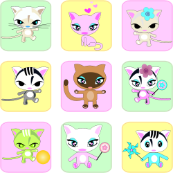 kit autocollants Kat's