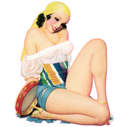 Autocollant pinup-05