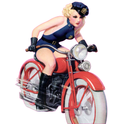 Autocollant pinup-08