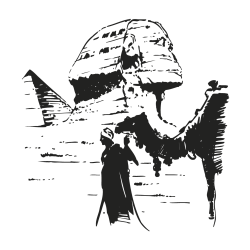 Sticker geant Sphinx kheops