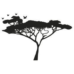 Sticker mural geant arbre afrique
