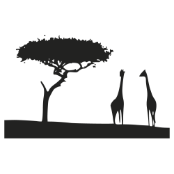 Sticker mural geant arbre afrique