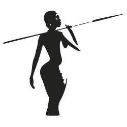 Sticker mural geant africaine