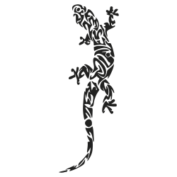 Sticker mural geant salamandre