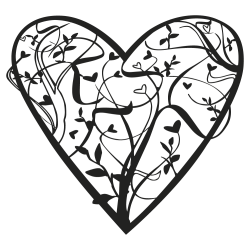 Sticker mural geant coeur