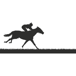 Sticker Cheval Course