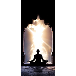 Sticker Porte Yoga Meditation Temple