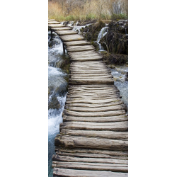 Sticker Porte Pont En Trompe Oeil