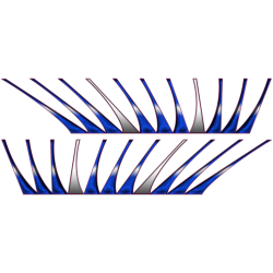 Autocollant Cils Bleu