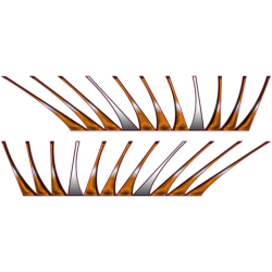 Autocollant Cils Orange