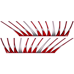 Autocollant Cils Rouge