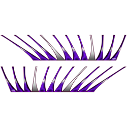 Autocollant Cils Violet