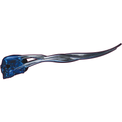 Autocollant Tete de Mort Bleu